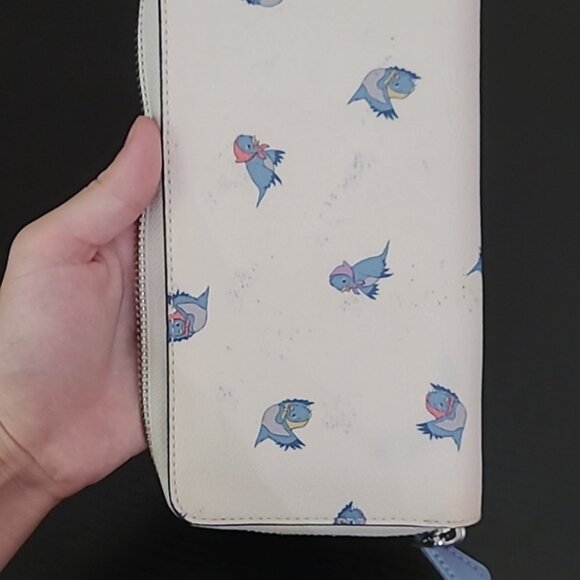 Coach X Disney Cinderella Accordion Zip Wallet with Blue Bird Design C2893 - Picture 5 of 7